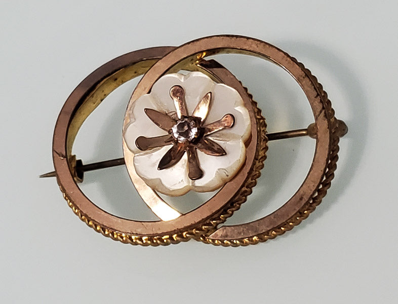 5352-Vintage MOP Brooch