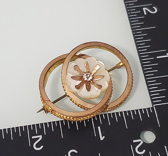 5352-Vintage MOP Brooch