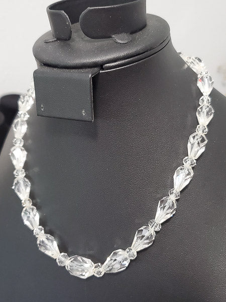 Vintage Gold Filled Quartz Crystal Necklace