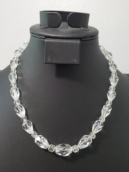 Vintage Gold Filled Quartz Crystal Necklace