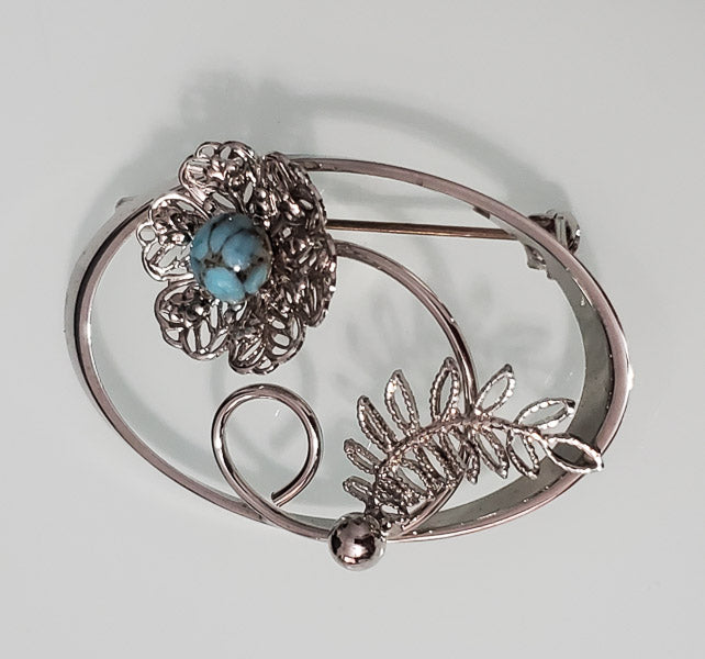5982-Vintage Floral Brooch
