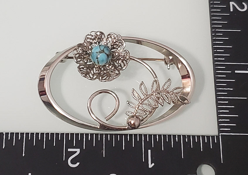 5982-Vintage Floral Brooch