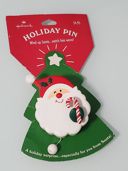 4490-Hallmark Cards Santa Brooch