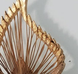 4488-Vintage Marcel Boucher Gold Tone Leaf Brooch