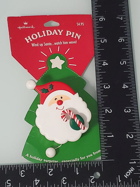 4490-Hallmark Cards Santa Brooch