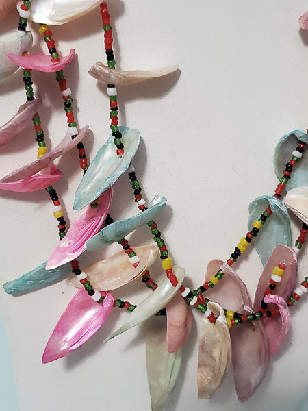 71172-Colorful Chunky Shell Statement Necklace