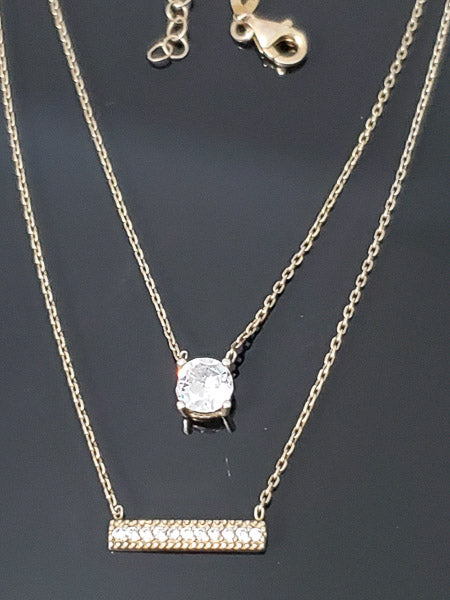 Vintage Vermeil Sterling Layered Made in Turkey Necklace