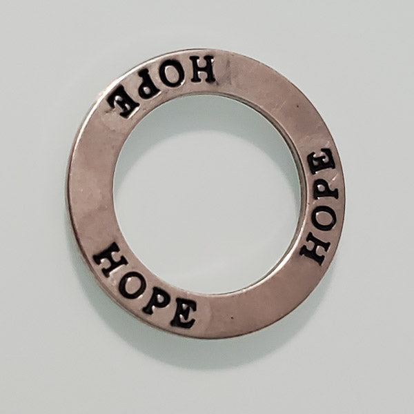 Sterling "Hope" Disk Pendant-3255
