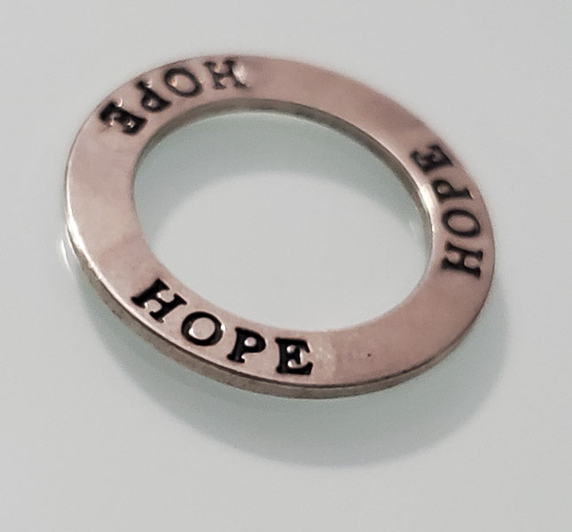 Sterling "Hope" Disk Pendant-3255
