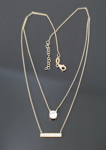 Vintage Vermeil Sterling Layered Made in Turkey Necklace