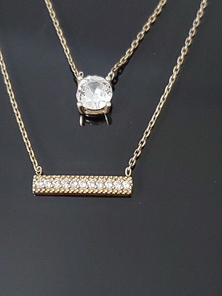 Vintage Vermeil Sterling Layered Made in Turkey Necklace