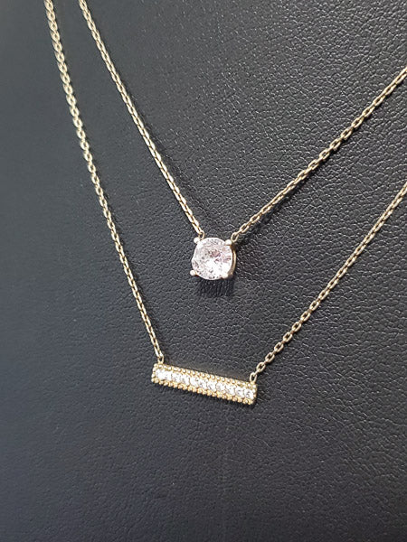 Vintage Vermeil Sterling Layered Made in Turkey Necklace