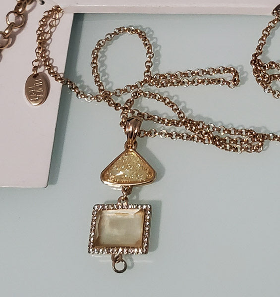 71185-New Shell & Glass Necklace & Bracelet