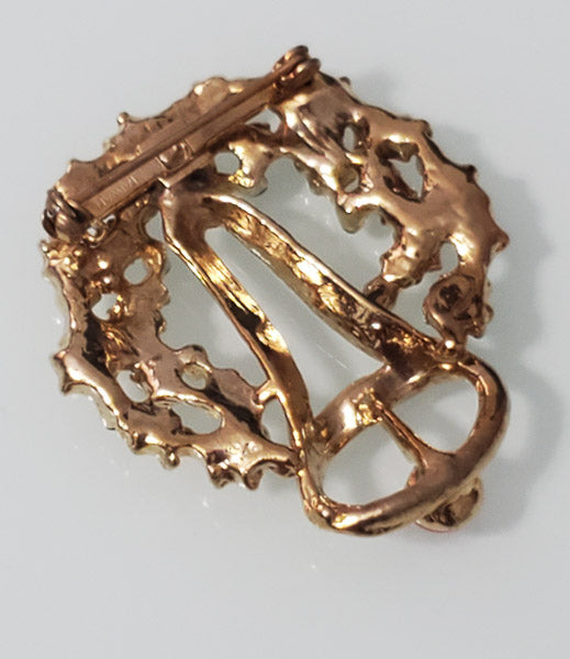 5936-Vintage Taiwan Christmas Brooch
