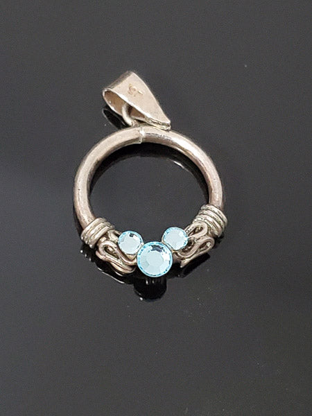 Bali Designed Mickey Head Sterling Pendant