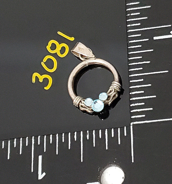 Bali Designed Mickey Head Sterling Pendant
