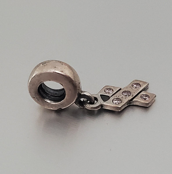 Authentic Pandora Ribbon Pink Cz Charm 790314pcz Retired