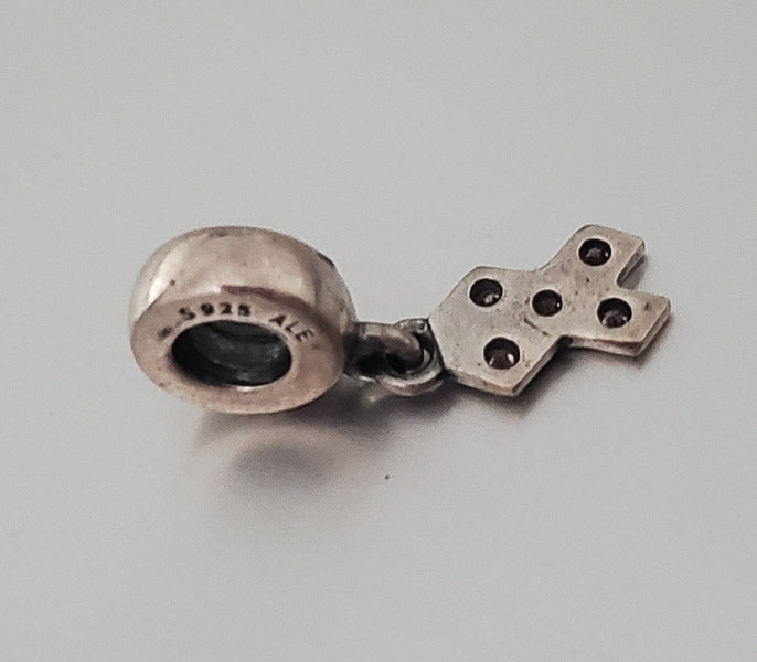 Authentic Pandora Ribbon Pink Cz Charm 790314pcz Retired