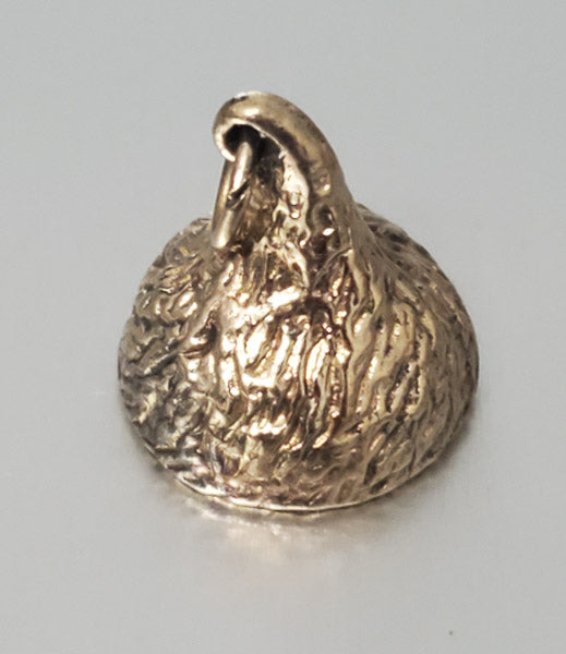 980-Solid Hershey's Kiss Sterling Silver Pendant