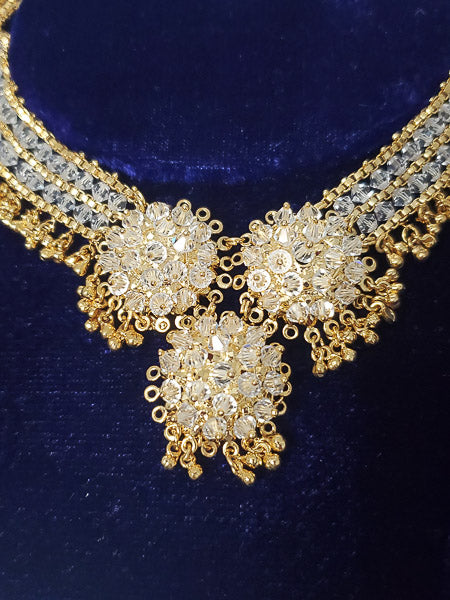 5288-Crystal Beaded Bollywood Indian Necklace Set