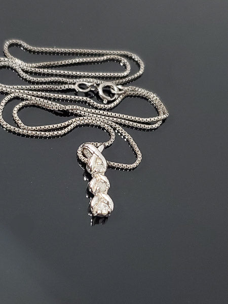Sterling Silver Diamond Necklace