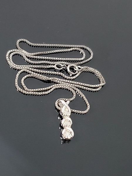 Sterling Silver Diamond Necklace