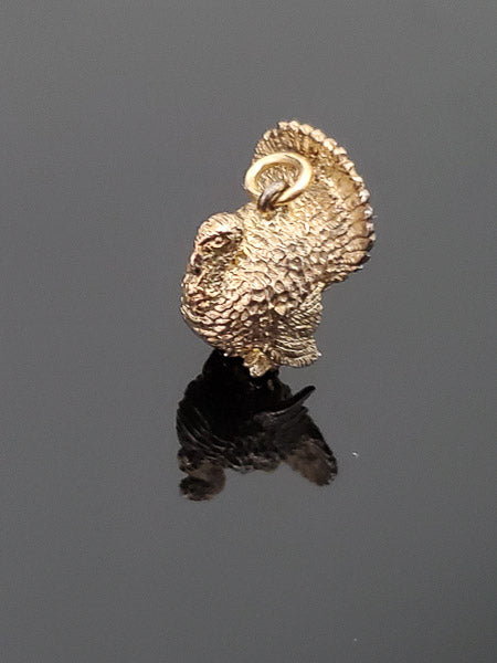 Vintage Solid Sterling Turkey Pendant or Charm