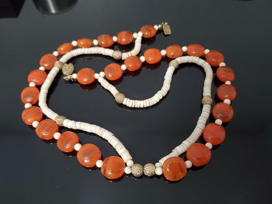 Vintage Silver Heshi & Glass Beaded Necklace