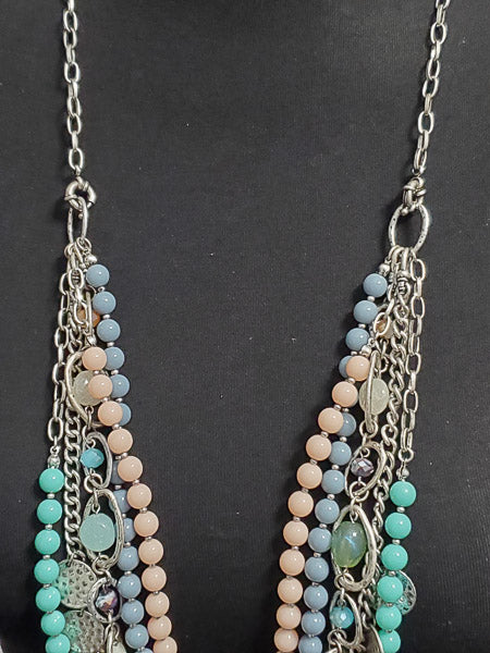 1965-Heavy Designer Multi Layered Adj Necklace