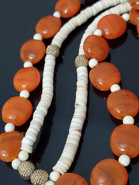 Vintage Silver Heshi & Glass Beaded Necklace