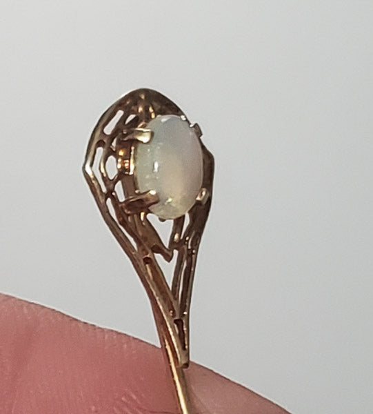 14k Gold Antique Firey Good Opal Stick or Label Pin