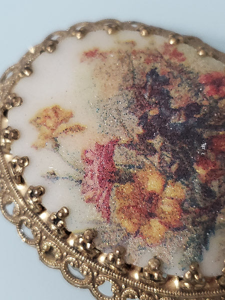 Vintage Sugar Glass Brooch-5586