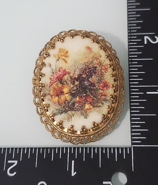 Vintage Sugar Glass Brooch-5586