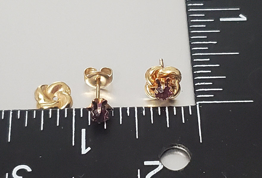 Vintage 14k Gold Earrings w/14k Enhancers