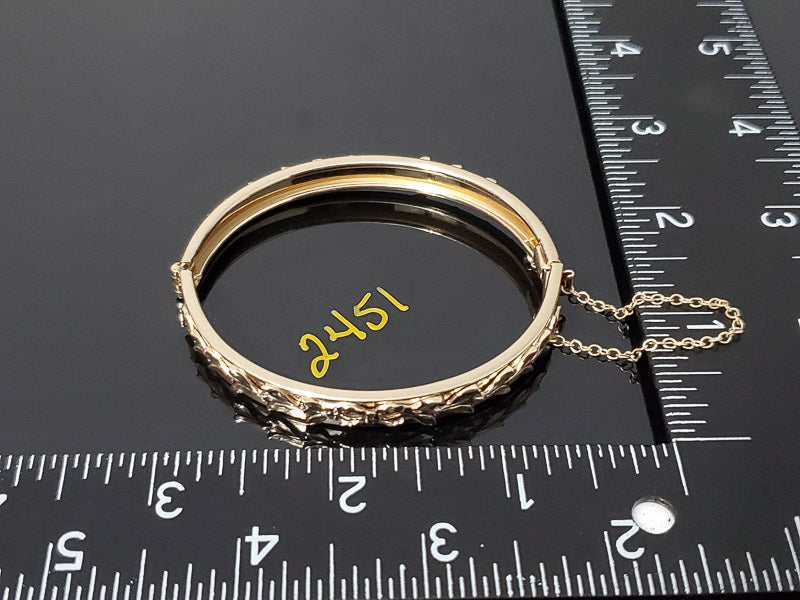Vintage Whiting & Davis Vine Hinged Bracelet