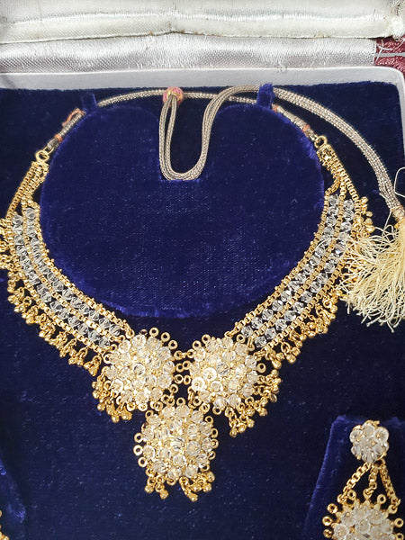 5288-Crystal Beaded Bollywood Indian Necklace Set