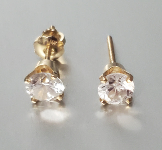5mm 14k Yellow Gold Stud Earrings