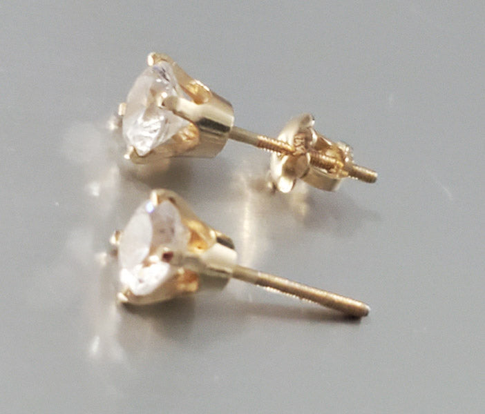 5mm 14k Yellow Gold Stud Earrings