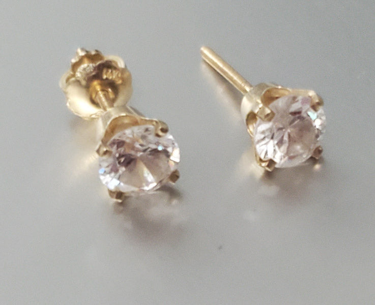 5mm 14k Yellow Gold Stud Earrings