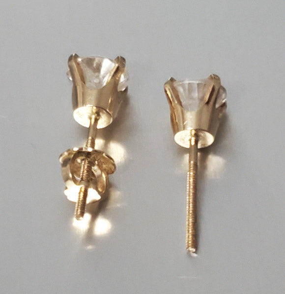 5mm 14k Yellow Gold Stud Earrings