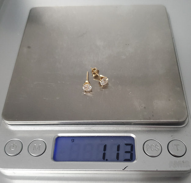 5mm 14k Yellow Gold Stud Earrings