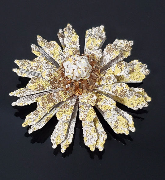 Vintage Large Coro Textured Brooch