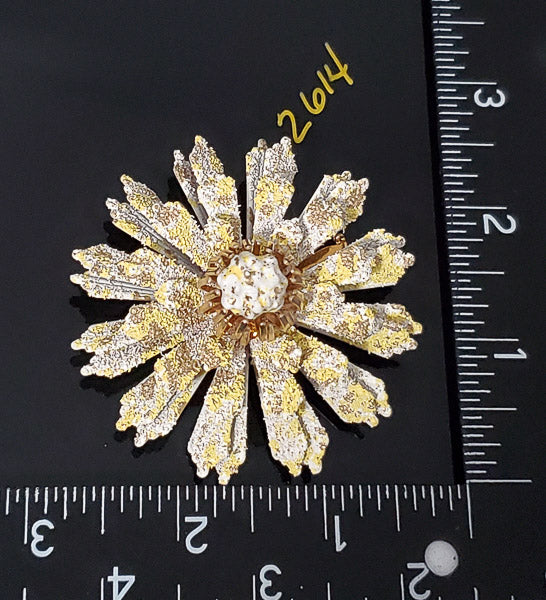 Vintage Large Coro Textured Brooch