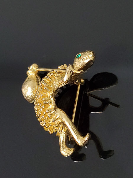 Vintage Jeanne Hobo Turtle Brooch