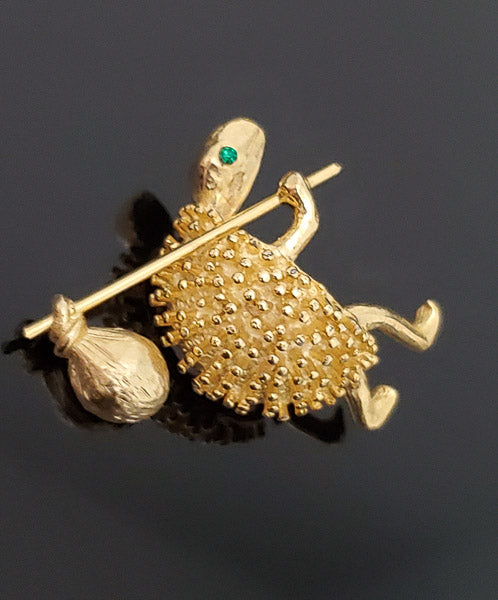 Vintage Jeanne Hobo Turtle Brooch