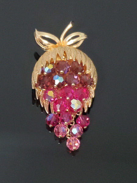 Vintage Schrager Cascading Grapes Brooch
