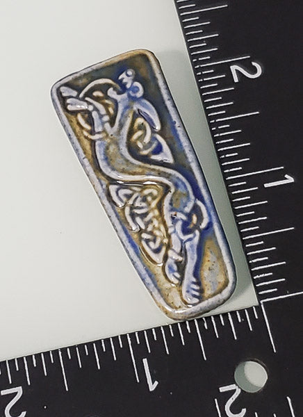 5320-Vintage Porcelain Dragon Brooch