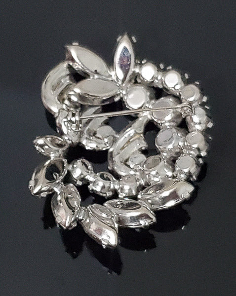 Vintage Weiss Smokey Rhinestone Brooch