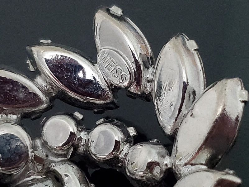 Vintage Weiss Smokey Rhinestone Brooch