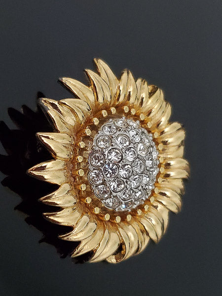 Joan Rivers Sunflower Brooch